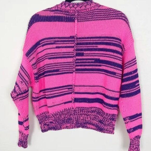ISABEL MARANT Etoile Zelma Pink Purple Knit CHUNKY Sweater Jumper SMALL FR 36 - Picture 7 of 7